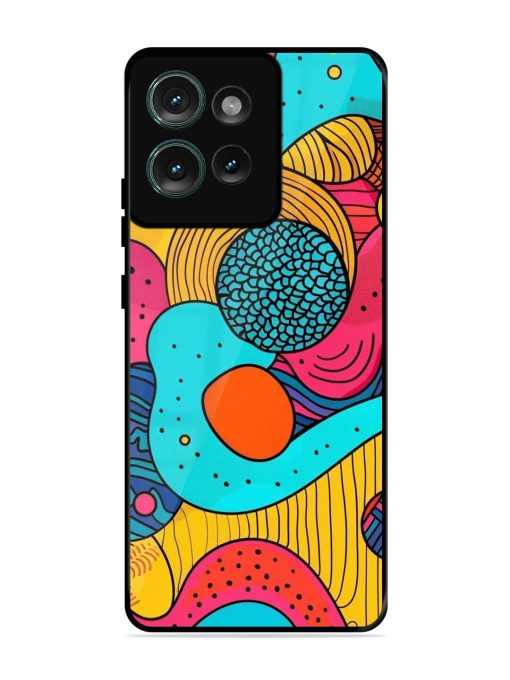 Psychedelic Patterns Glossy Soft Edge Case for Motorola Moto Edge 50 (5G) Chachhi