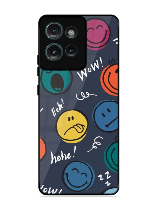 Emoticon Parade Glossy Soft Edge Case for Motorola Moto Edge 50 (5G) Chachhi