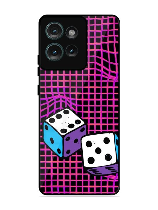 Glitched Dice Glossy Soft Edge Case for Motorola Moto Edge 50 (5G) Chachhi