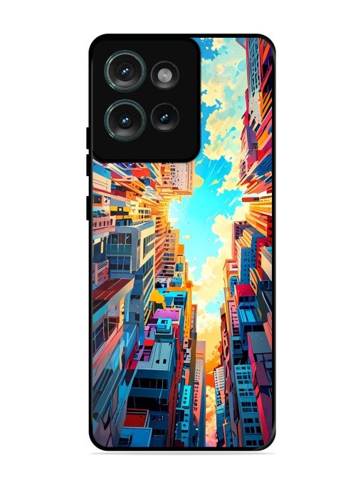 Skyward City Glossy Soft Edge Case for Motorola Moto Edge 50 (5G) Chachhi