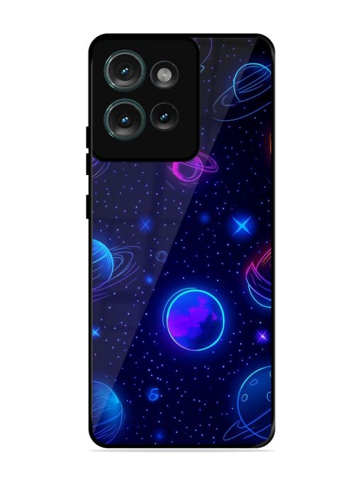Neon Cosmos Glossy Soft Edge Case for Motorola Moto Edge 50 (5G)