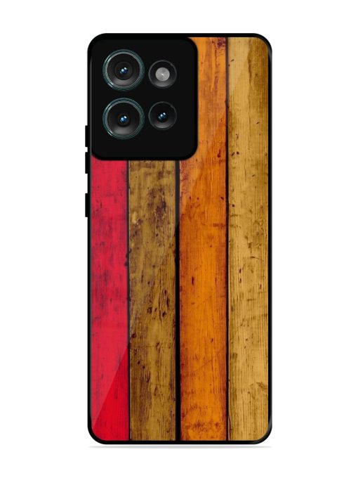 Colorful Woodgrain Glossy Soft Edge Case for Motorola Moto Edge 50 (5G) Chachhi