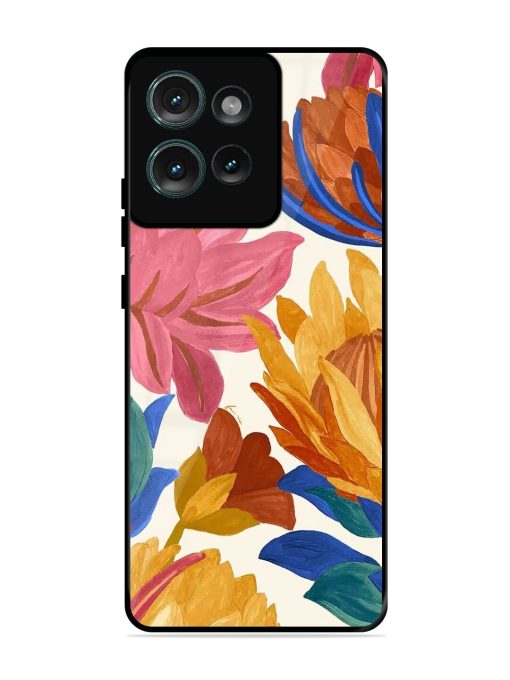 Blooming Tapestry Glossy Soft Edge Case for Motorola Moto Edge 50 (5G) Chachhi