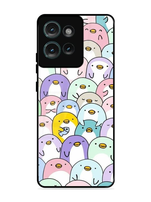 Penguin Party Glossy Soft Edge Case for Motorola Moto Edge 50 (5G)