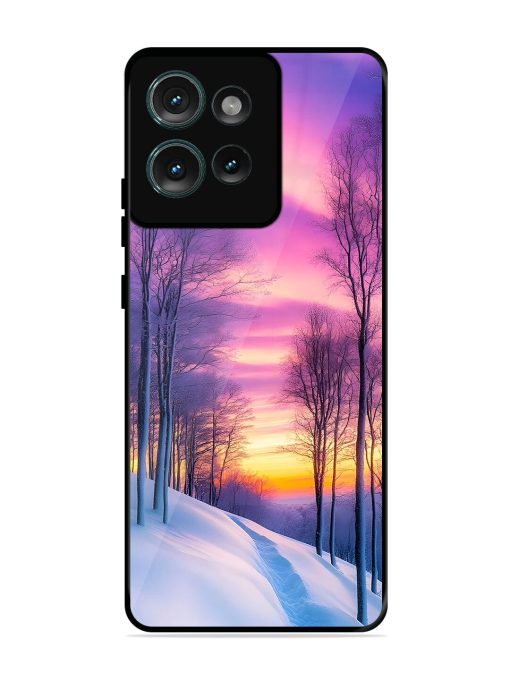 Winter'S Purple Haze Glossy Soft Edge Case for Motorola Moto Edge 50 (5G) Chachhi