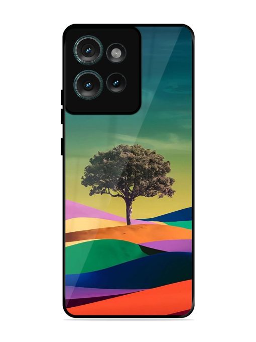 Rainbow'S Lone Sentinel Glossy Soft Edge Case for Motorola Moto Edge 50 (5G) Chachhi