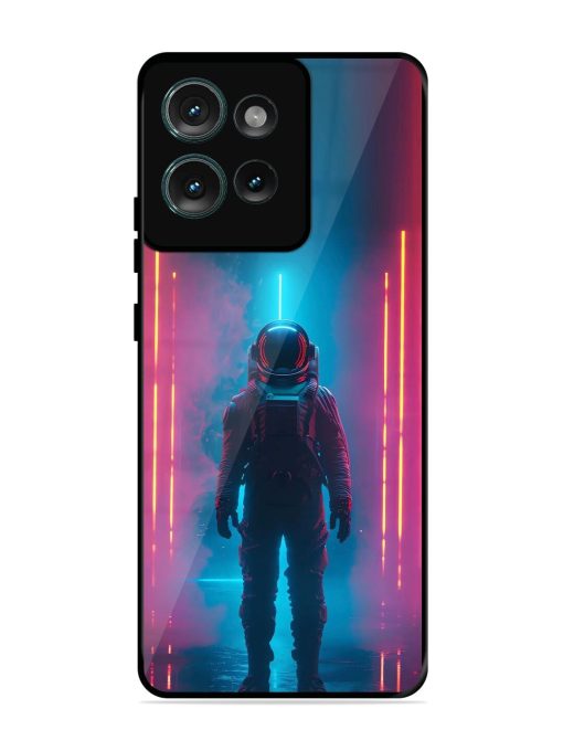 Neon Astronaut Glossy Soft Edge Case for Motorola Moto Edge 50 (5G) Chachhi