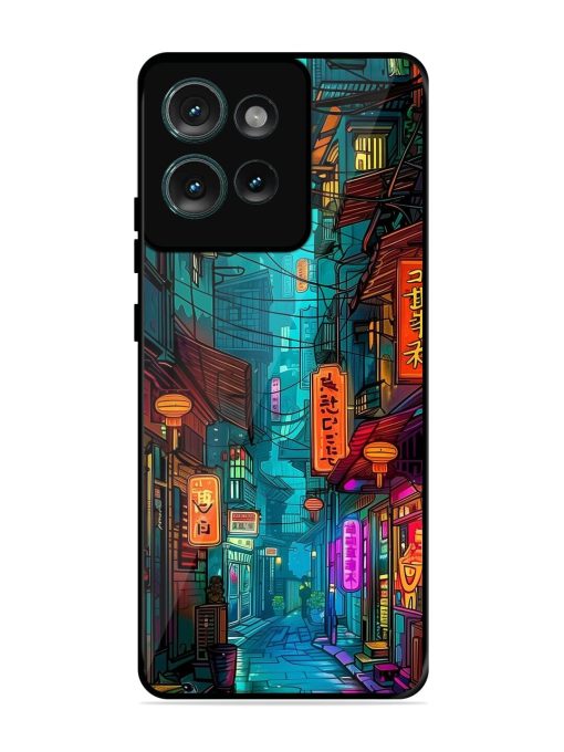 Neon Nightscape Glossy Soft Edge Case for Motorola Moto Edge 50 (5G) Chachhi