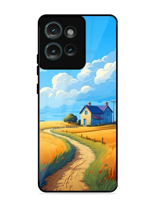 Countryside Cottage Glossy Soft Edge Case for Motorola Moto Edge 50 (5G) Chachhi