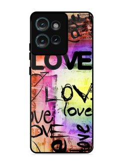 Love Graffiti Glossy Soft Edge Case for Motorola Moto Edge 50 (5G)