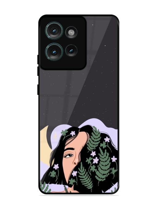 Lunar Lullaby Glossy Soft Edge Case for Motorola Moto Edge 50 (5G)