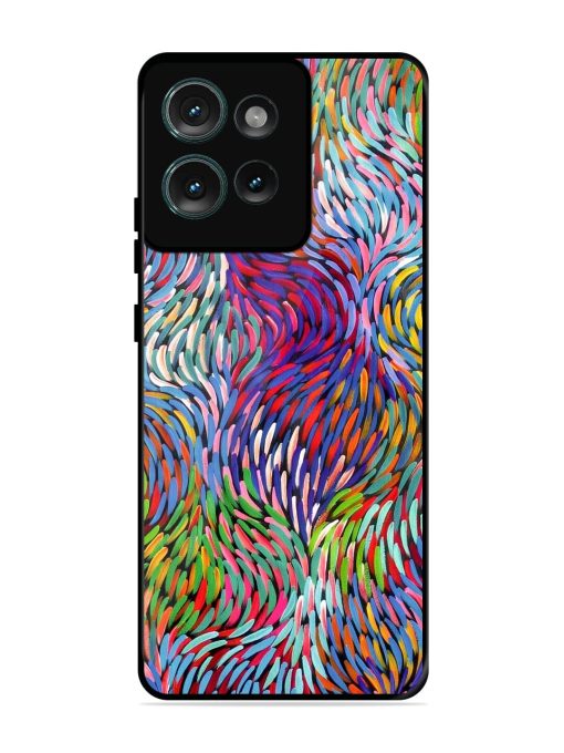 Vibrant Waves Glossy Soft Edge Case for Motorola Moto Edge 50 (5G) Chachhi