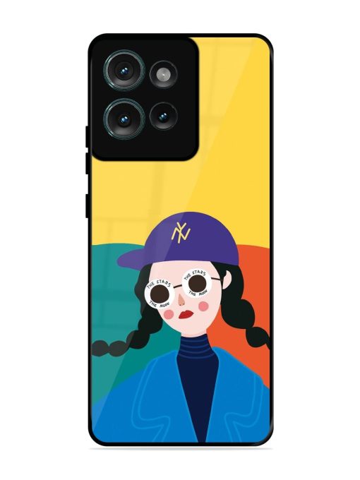 Starry-Eyed Girl Glossy Soft Edge Case for Motorola Moto Edge 50 (5G)