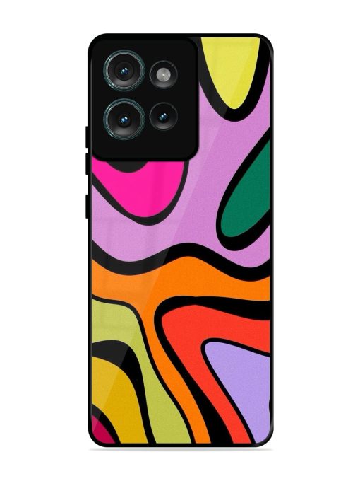 Groovy Swirls Glossy Soft Edge Case for Motorola Moto Edge 50 (5G) Chachhi