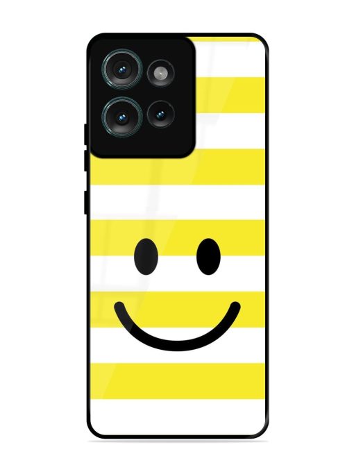 Smiling Stripes Glossy Soft Edge Case for Motorola Moto Edge 50 (5G)
