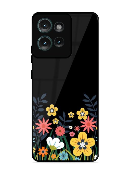 Floral Night Sky Glossy Soft Edge Case for Motorola Moto Edge 50 (5G)