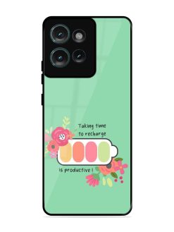 Recharge And Bloom Glossy Soft Edge Case for Motorola Moto Edge 50 (5G)