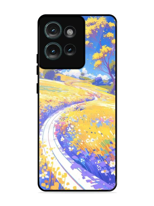 Vibrant Spring Meadow Glossy Soft Edge Case for Motorola Moto Edge 50 (5G)