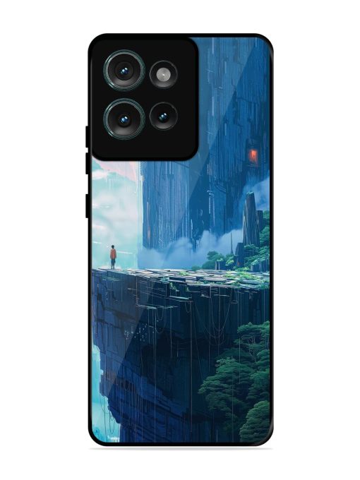 Solitude In The Sky Glossy Soft Edge Case for Motorola Moto Edge 50 (5G)