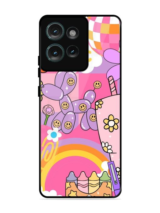 Whimsical Y2K Chaos Glossy Soft Edge Case for Motorola Moto Edge 50 (5G) Chachhi