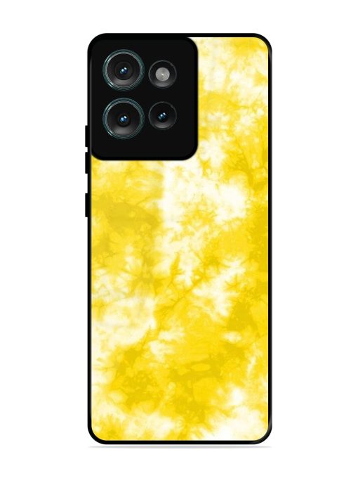 Golden Tie-Dye Twirl Glossy Soft Edge Case for Motorola Moto Edge 50 (5G)