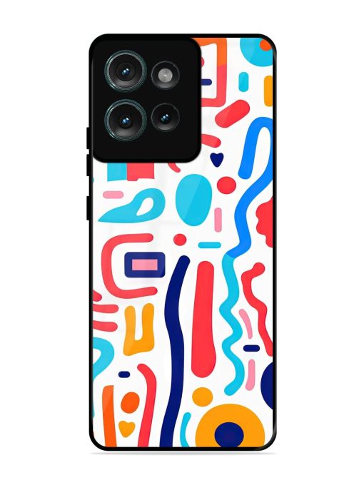 Whimsical Doodle Chaos Glossy Soft Edge Case for Motorola Moto Edge 50 (5G) Chachhi