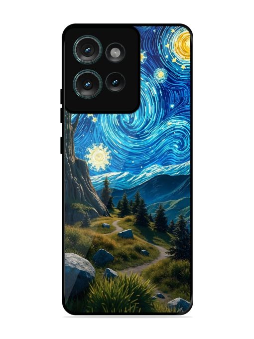 Starry Night In The Shire Glossy Soft Edge Case for Motorola Moto Edge 50 (5G) Chachhi