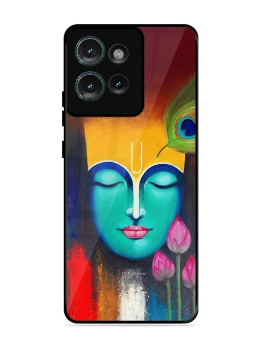 Divine Tranquility: The Face Of Krishna Glossy Soft Edge Case for Motorola Moto Edge 50 (5G) Chachhi