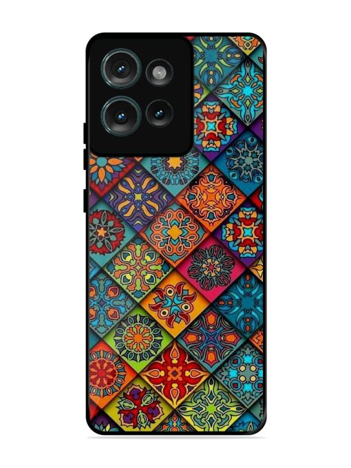 Patchwork Mandala Mosaic Glossy Soft Edge Case for Motorola Moto Edge 50 (5G) Chachhi