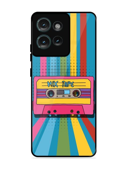 Retro Cassette Tapes Glossy Soft Edge Case for Motorola Moto Edge 50 (5G) Chachhi