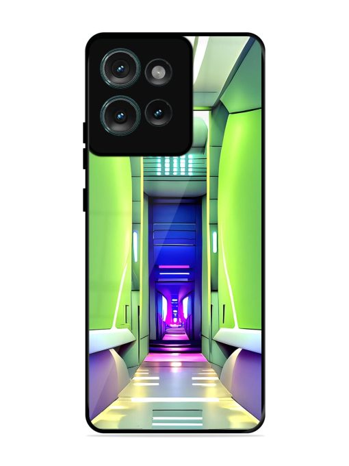 Neon Corridor Glossy Soft Edge Case for Motorola Moto Edge 50 (5G)