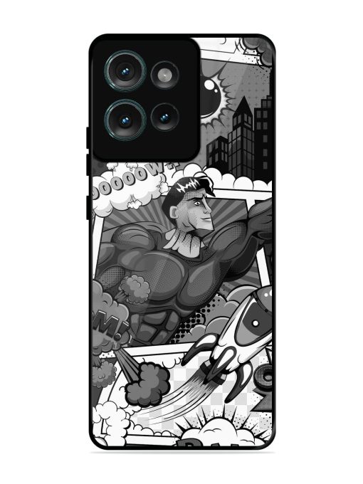 Comic Book Chaos Glossy Soft Edge Case for Motorola Moto Edge 50 (5G) Chachhi