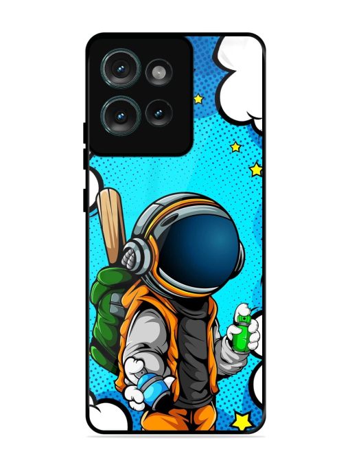 Space Graffiti Artist Glossy Soft Edge Case for Motorola Moto Edge 50 (5G)