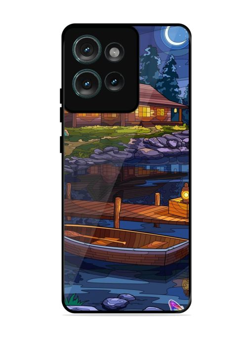 Moonlit Serenity Glossy Soft Edge Case for Motorola Moto Edge 50 (5G)