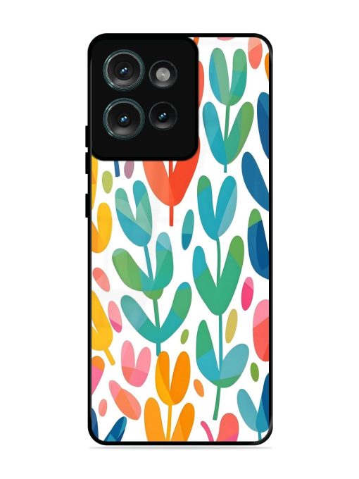 Rainbow Of Blooms Glossy Soft Edge Case for Motorola Moto Edge 50 (5G)
