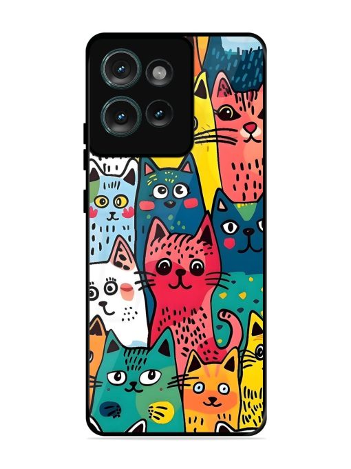 Feline Frenzy Glossy Soft Edge Case for Motorola Moto Edge 50 (5G) Chachhi