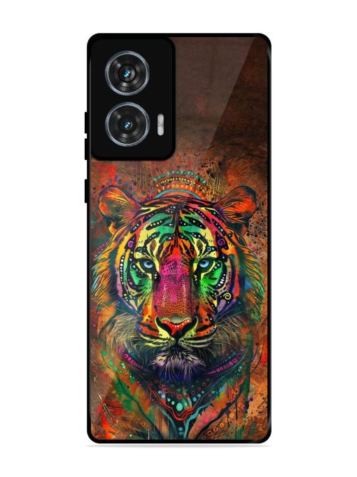 Cosmic Tiger Glossy Soft Edge Case for Motorola Moto Edge 50 Fusion (5G) Chachhi