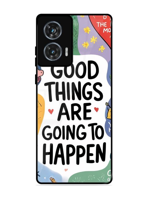 Uplifting Scribbles Glossy Soft Edge Case for Motorola Moto Edge 50 Fusion (5G) Chachhi