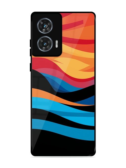 Blazing Currents Glossy Soft Edge Case for Motorola Moto Edge 50 Fusion (5G) Chachhi