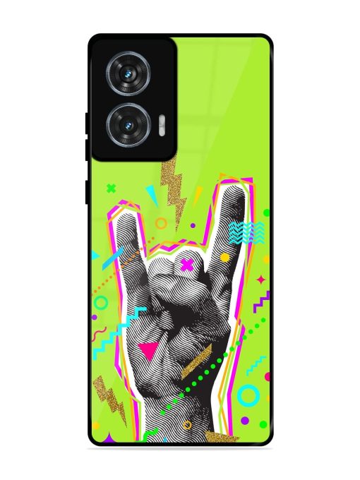 Neon Rock Glossy Soft Edge Case for Motorola Moto Edge 50 Fusion (5G) Chachhi