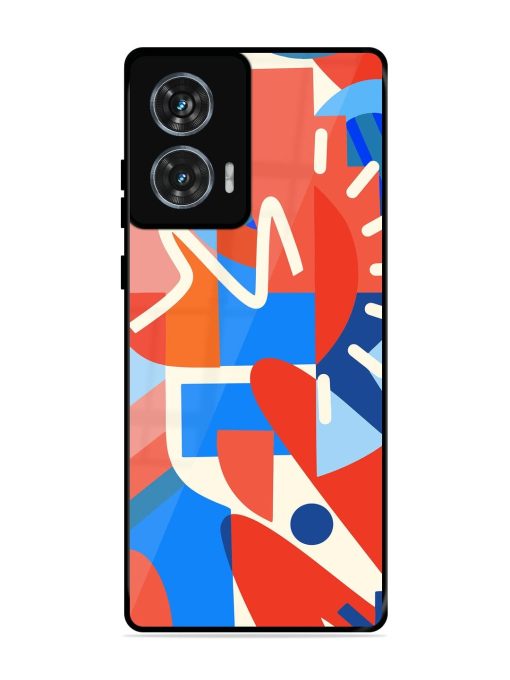 Abstract Harmony Glossy Soft Edge Case for Motorola Moto Edge 50 Fusion (5G) Chachhi