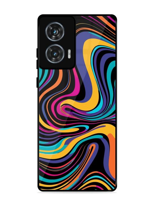 Psychedelic Swirl Glossy Soft Edge Case for Motorola Moto Edge 50 Fusion (5G) Chachhi