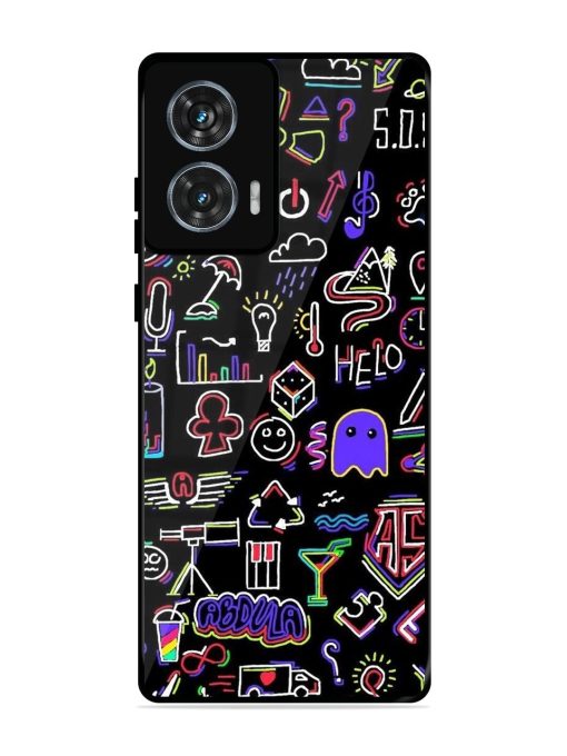 Neon Doodle Glossy Soft Edge Case for Motorola Moto Edge 50 Fusion (5G) Chachhi