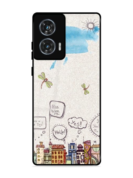 Doodle City Glossy Soft Edge Case for Motorola Moto Edge 50 Fusion (5G) Chachhi