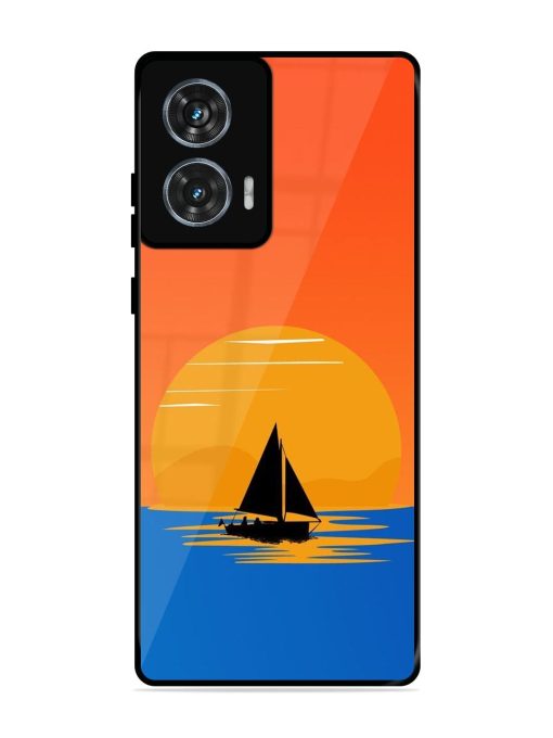 Sunset Sail Glossy Soft Edge Case for Motorola Moto Edge 50 Fusion (5G)