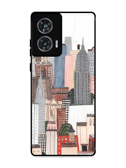 Cityscape Dreams Glossy Soft Edge Case for Motorola Moto Edge 50 Fusion (5G)