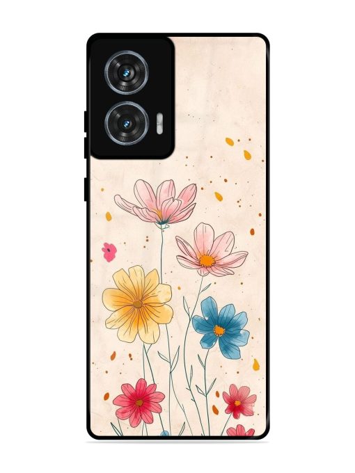 Delicate Bloom Glossy Soft Edge Case for Motorola Moto Edge 50 Fusion (5G) Chachhi