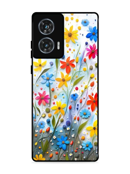 Vibrant Floral Glossy Soft Edge Case for Motorola Moto Edge 50 Fusion (5G)