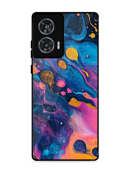 Cosmic Swirl Glossy Soft Edge Case for Motorola Moto Edge 50 Fusion (5G) Chachhi