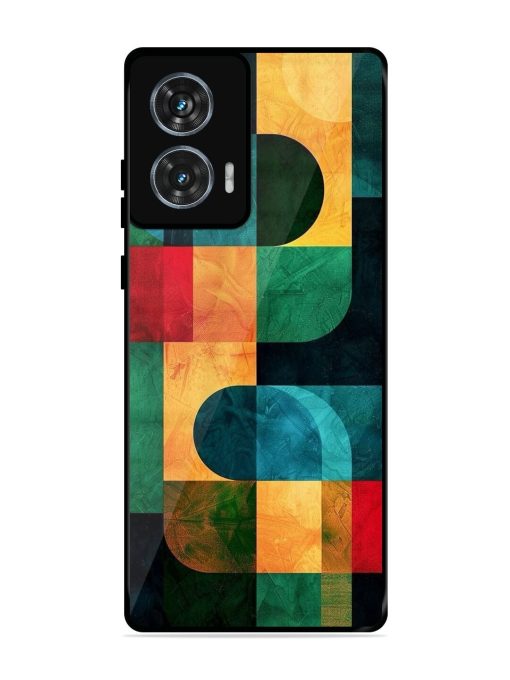 Geometric Harmony Glossy Soft Edge Case for Motorola Moto Edge 50 Fusion (5G) Chachhi